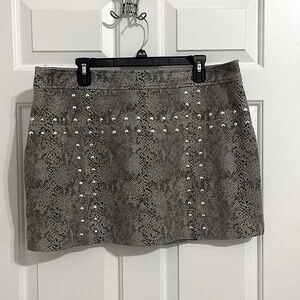 Faux snakeskin skirt